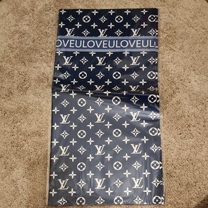 Monogram Wrapping Paper Navy Blue/white 10 Sheets